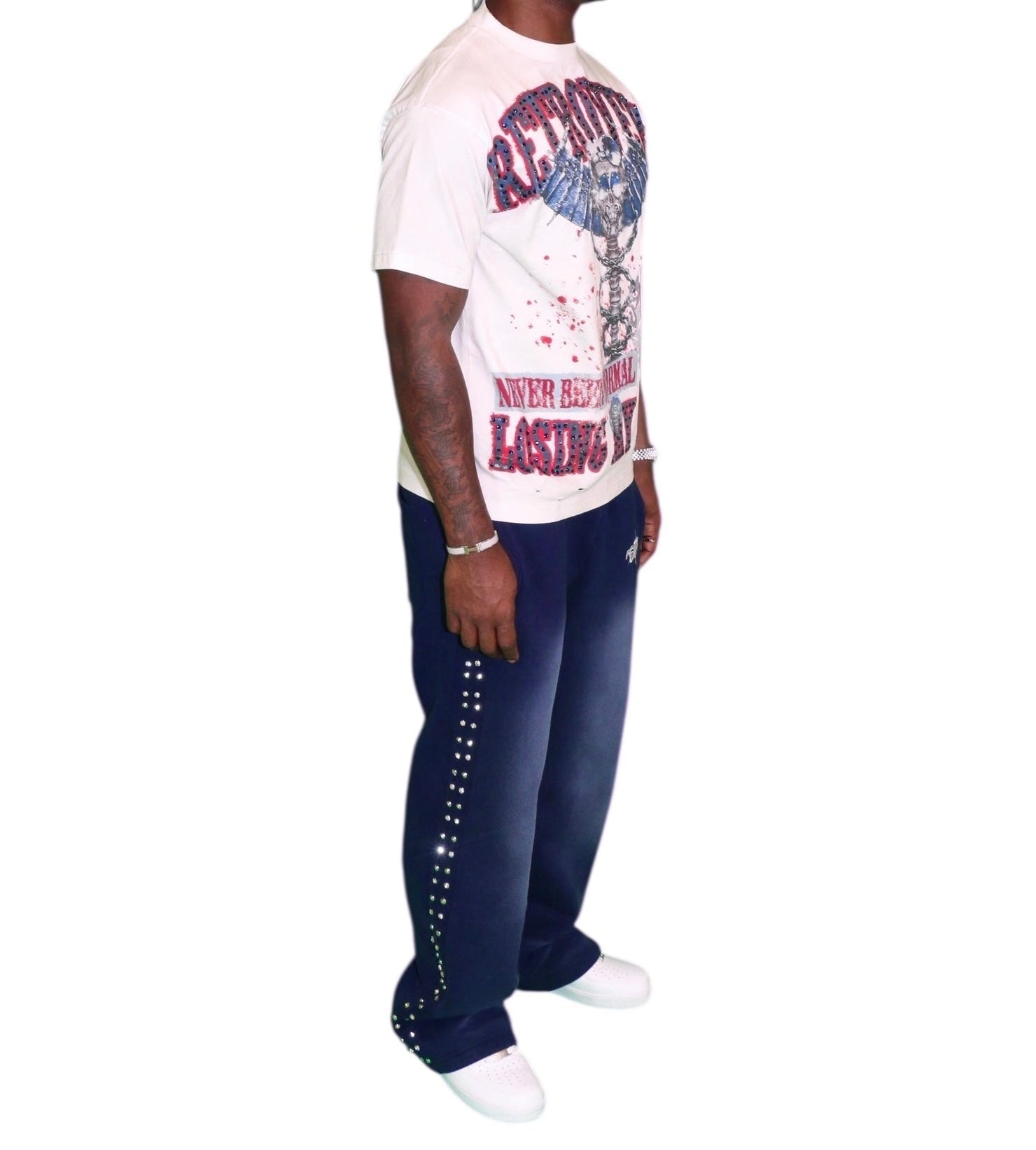 NAVY PARAMEDIC RHINESTONE T-SHIRT