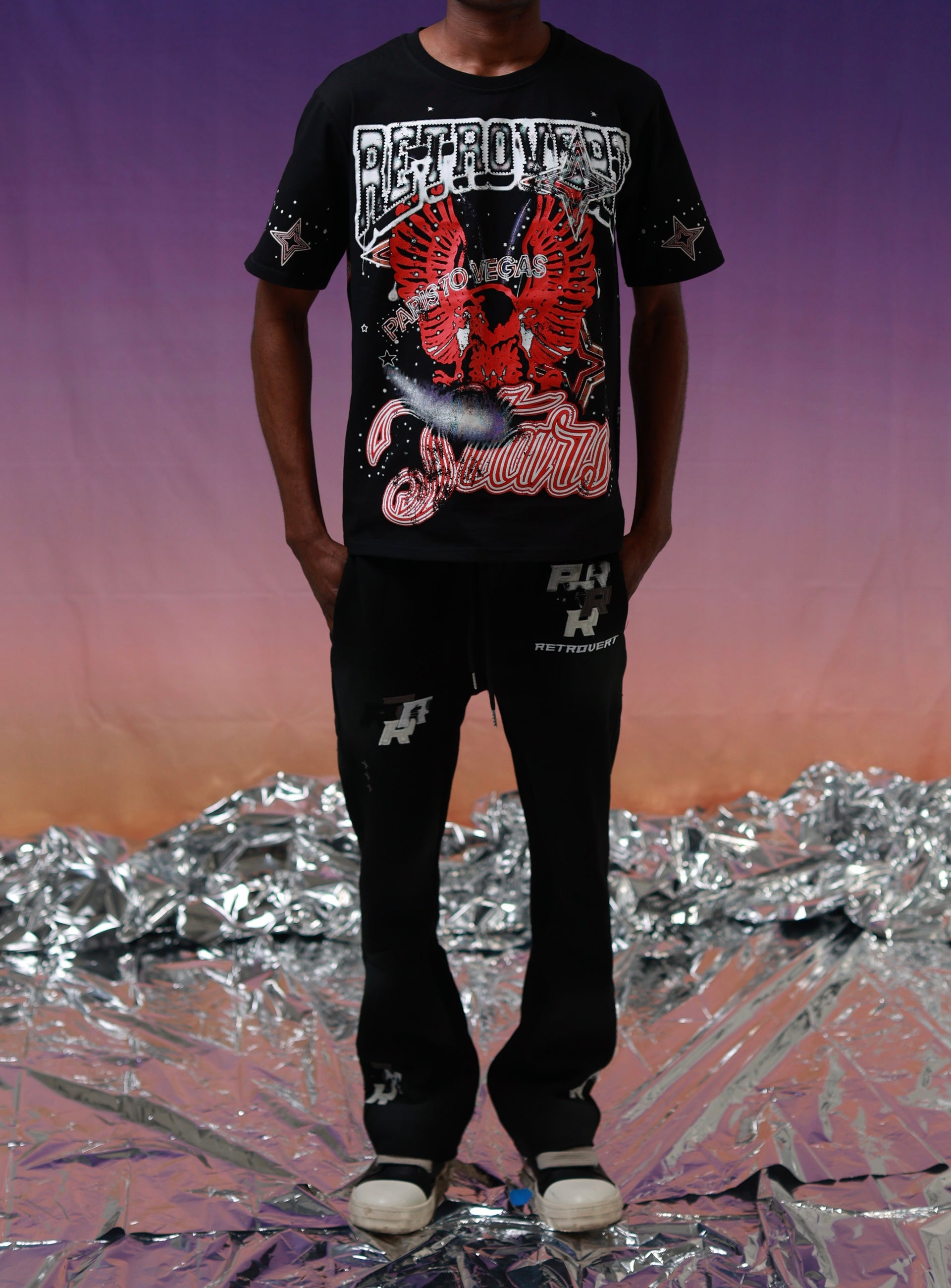 BLACK VERT CITY SHIRT