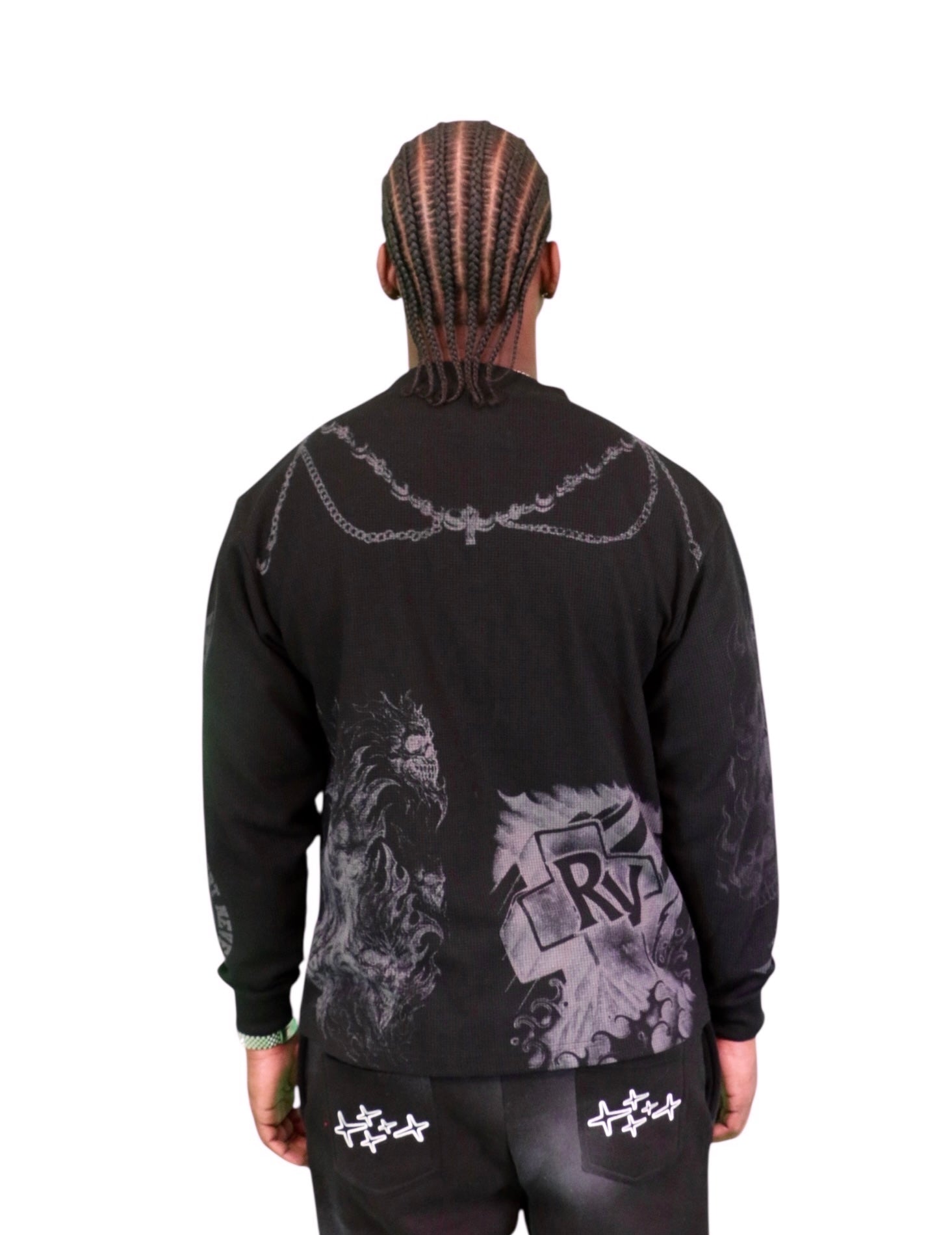 Reaper Longsleeve Thermal T-Shirt- Black