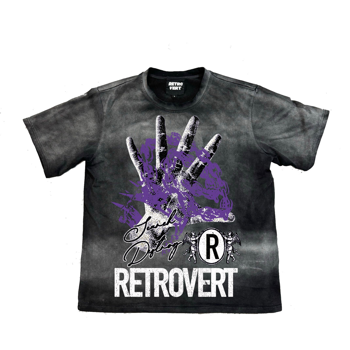 Purple Hands Tee - Black