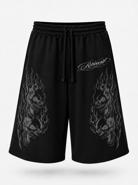 FLAME SHORTS - BLACK