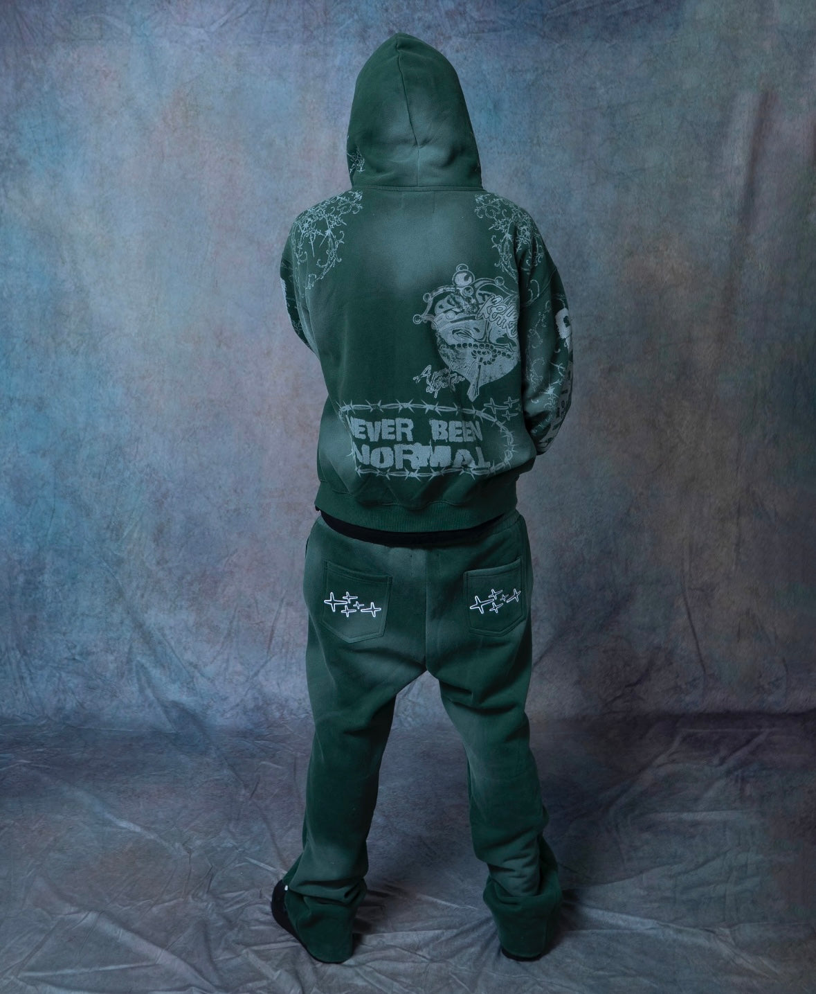 Flare Green Sweatpants
