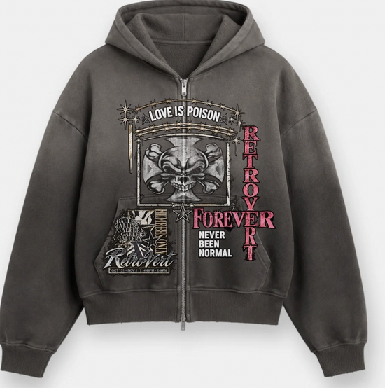 Forever Zip Hoodie - GREY